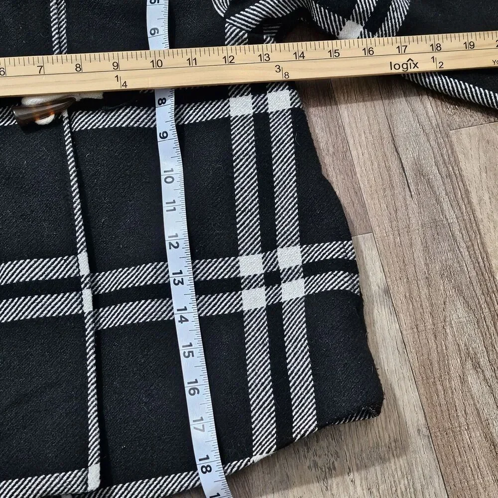 Gap Girls Checked Wool Blend Toggle Coat new size 5 EUC